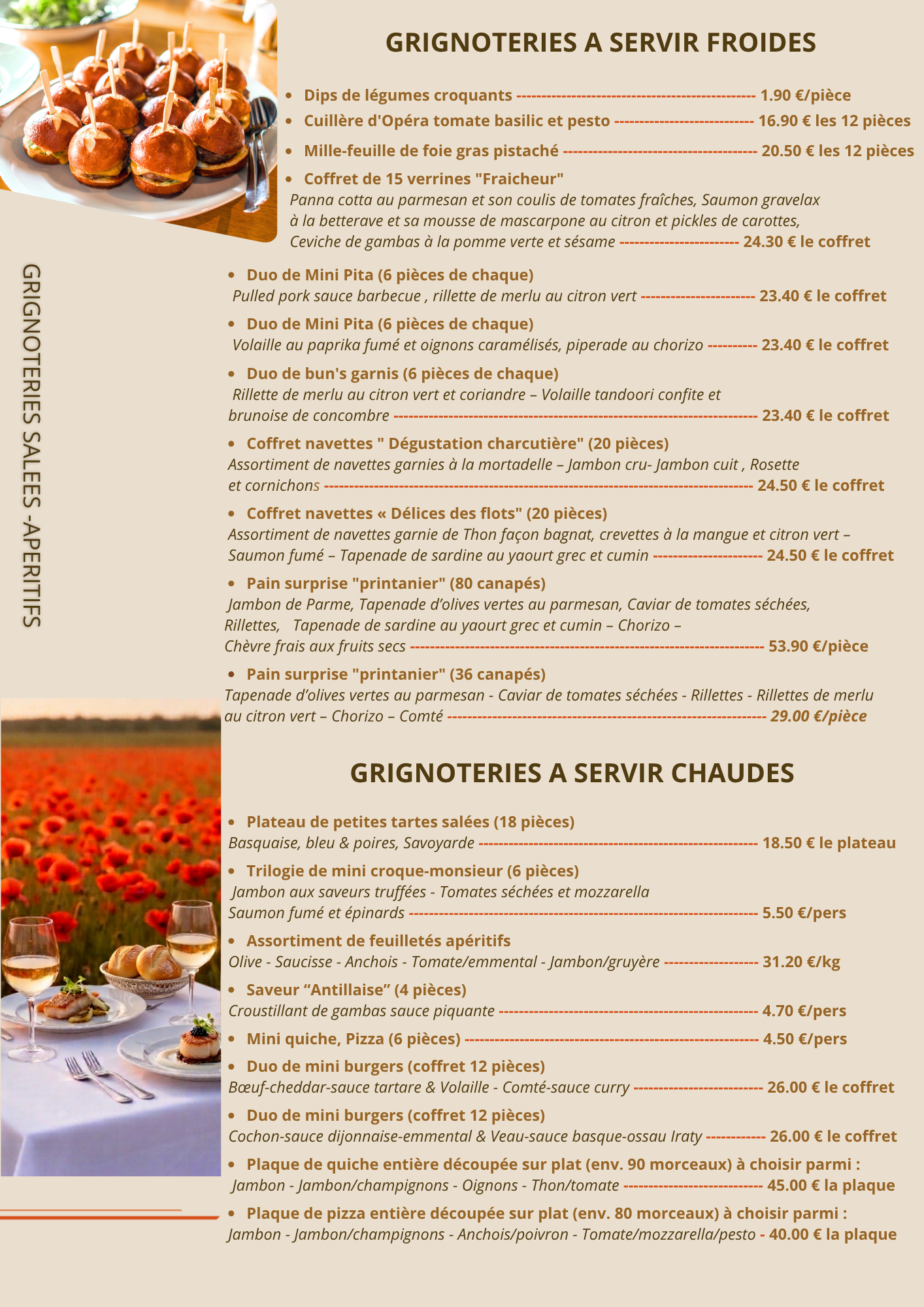 Apéritifs & Grignoteries
